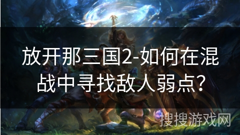 放开那三国2-如何在混战中寻找敌人弱点？