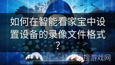 如何在智能看家宝中设置设备的录像文件格式？