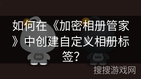 如何在《加密相册管家》中创建自定义相册标签？