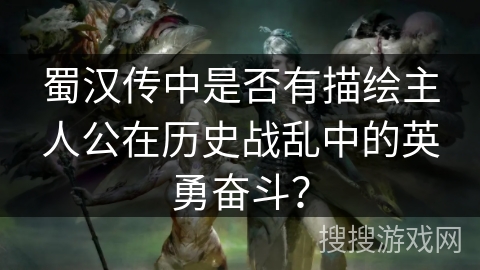 蜀汉传中是否有描绘主人公在历史战乱中的英勇奋斗？