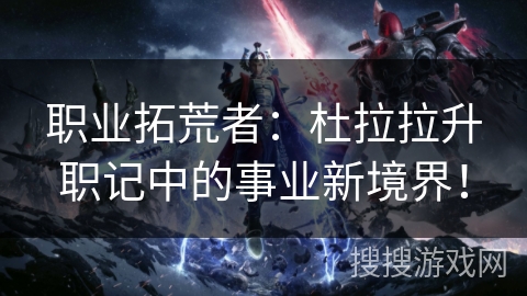 职业拓荒者：杜拉拉升职记中的事业新境界！