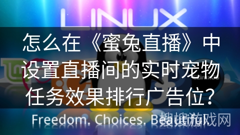 怎么在《蜜兔直播》中设置直播间的实时宠物任务效果排行广告位？