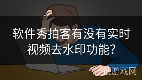 软件秀拍客有没有实时视频去水印功能？