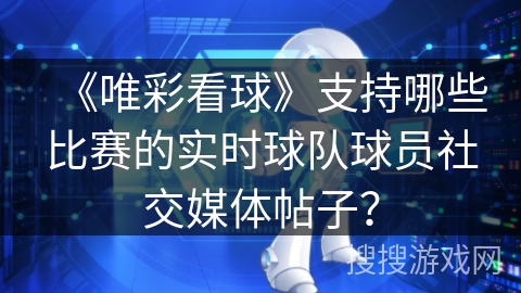《唯彩看球》支持哪些比赛的实时球队球员社交媒体帖子？