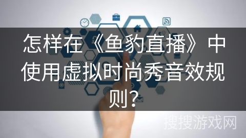 怎样在《鱼豹直播》中使用虚拟时尚秀音效规则？