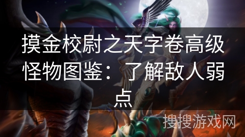摸金校尉之天字卷高级怪物图鉴：了解敌人弱点