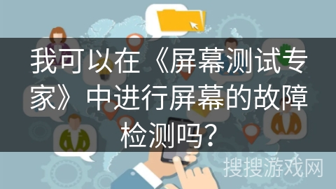 我可以在《屏幕测试专家》中进行屏幕的故障检测吗？