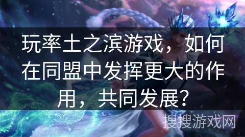 玩率土之滨游戏,如何在同盟中发挥更大的作用,共同发展? 玩率土之滨游戏,如何在同盟中发挥更大的作用,共同发展?