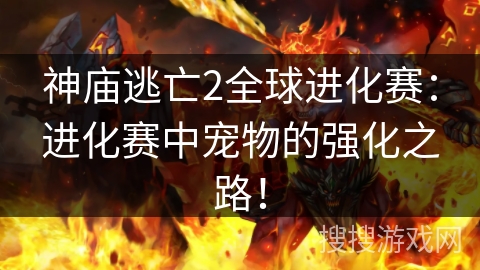 神庙逃亡2全球进化赛：进化赛中宠物的强化之路！