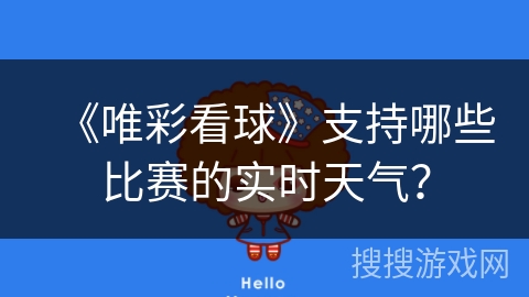 《唯彩看球》支持哪些比赛的实时天气？