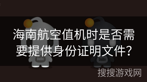 海南航空值机时是否需要提供身份证明文件？