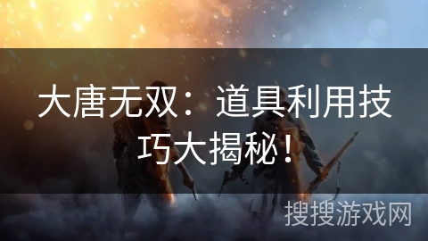 大唐无双:道具利用技巧大揭秘! 大唐无双:道具利用技巧大揭秘!