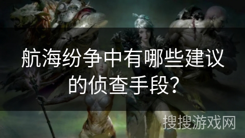 航海纷争中有哪些建议的侦查手段？