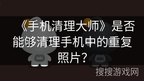 《手机清理大师》是否能够清理手机中的重复照片？