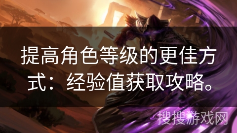 提高角色等级的更佳方式：经验值获取攻略。