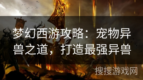 梦幻西游攻略：宠物异兽之道，打造最强异兽