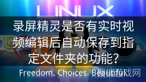 录屏精灵是否有实时视频编辑后自动保存到指定文件夹的功能？