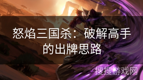 怒焰三国杀：破解高手的出牌思路