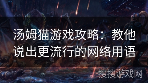 汤姆猫游戏攻略：教他说出更流行的网络用语