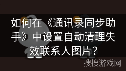 如何在《通讯录同步助手》中设置自动清理失效联系人图片？