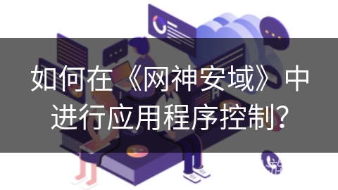 如何在《网神安域》中进行应用程序控制？