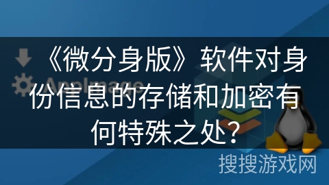《微分身版》软件对身份信息的存储和加密有何特殊之处？