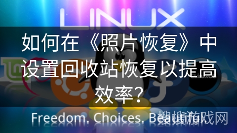 如何在《照片恢复》中设置回收站恢复以提高效率? 如何在《照片恢复》中设置回收站恢复以提高效率?
