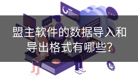 盟主软件的数据导入和导出格式有哪些？