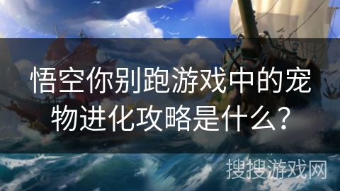 悟空你别跑游戏中的宠物进化攻略是什么? 悟空你别跑游戏中的宠物进化攻略是什么?
