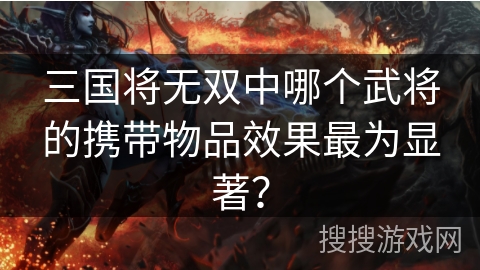 三国将无双中哪个武将的携带物品效果最为显著？