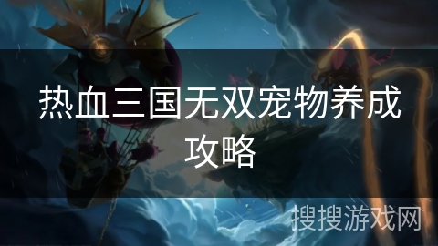 热血三国无双宠物养成攻略