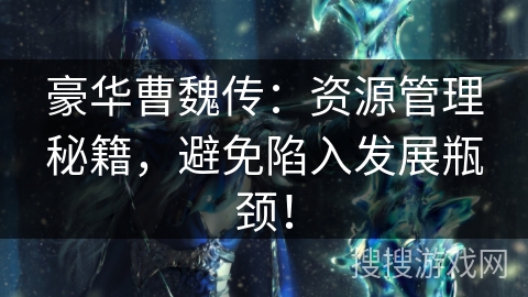 豪华曹魏传：资源管理秘籍，避免陷入发展瓶颈！