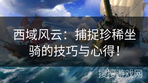 西域风云:捕捉珍稀坐骑的技巧与心得! 西域风云:捕捉珍稀坐骑的技巧与心得!