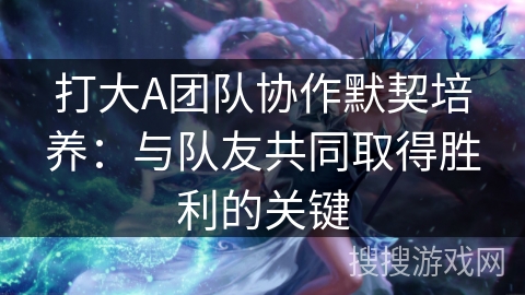 打大A团队协作默契培养：与队友共同取得胜利的关键