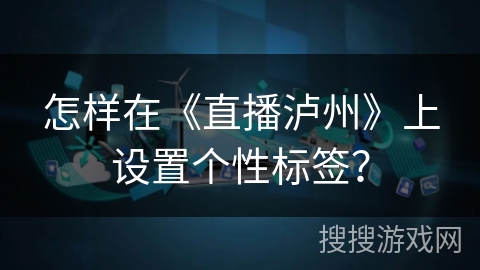 怎样在《直播泸州》上设置个性标签？