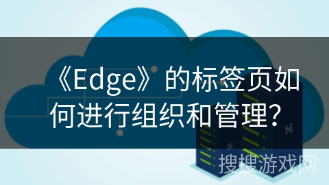 《Edge》的标签页如何进行组织和管理？