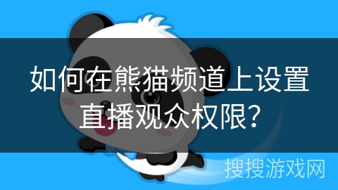如何在熊猫频道上设置直播观众权限？