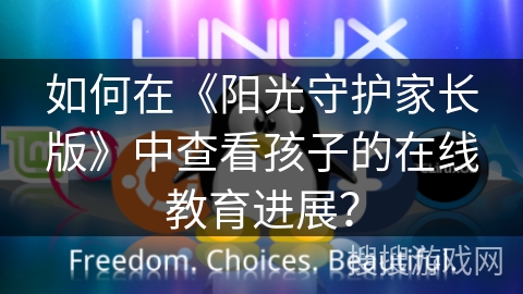 如何在《阳光守护家长版》中查看孩子的在线教育进展？