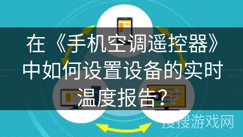 在《手机空调遥控器》中如何设置设备的实时温度报告？