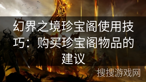 幻界之境珍宝阁使用技巧:购买珍宝阁物品的建议 幻界之境珍宝阁使用技巧:购买珍宝阁物品的建议