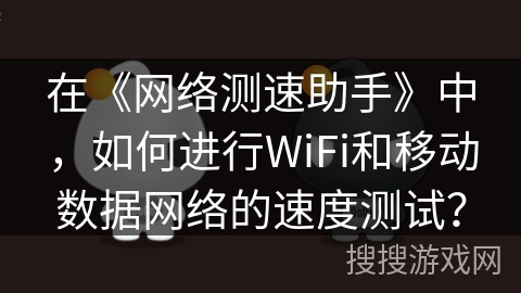 在《网络测速助手》中，如何进行WiFi和移动数据网络的速度测试？