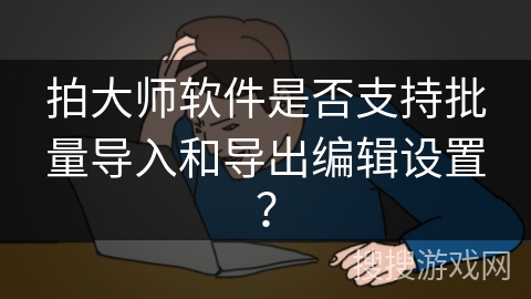拍大师软件是否支持批量导入和导出编辑设置？