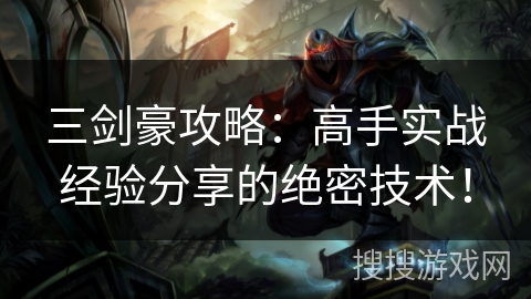 三剑豪攻略：高手实战经验分享的绝密技术！