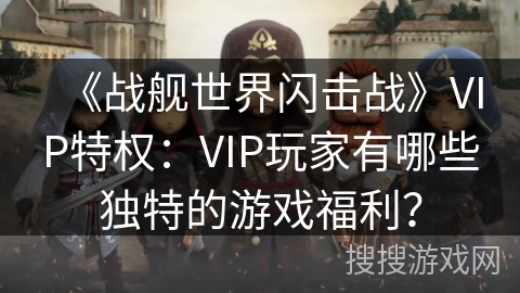 《战舰世界闪击战》VIP特权：VIP玩家有哪些独特的游戏福利？