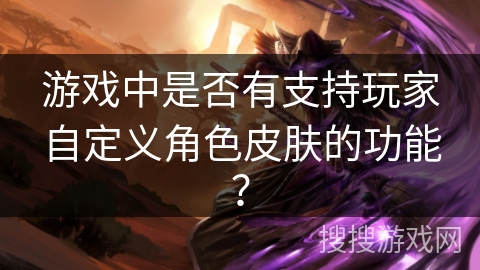 游戏中是否有支持玩家自定义角色皮肤的功能？