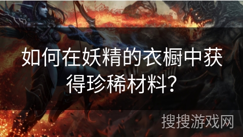 如何在妖精的衣橱中获得珍稀材料？