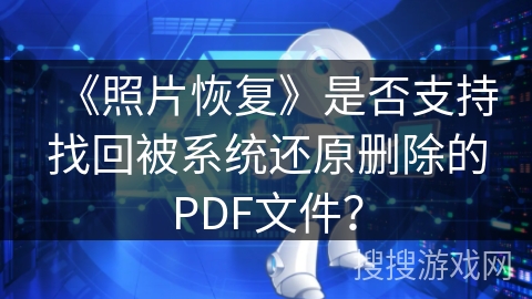 《照片恢复》是否支持找回被系统还原删除的PDF文件？