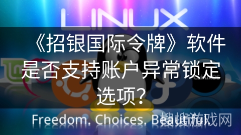 《招银国际令牌》软件是否支持账户异常锁定选项? 《招银国际令牌》软件是否支持账户异常锁定选项?