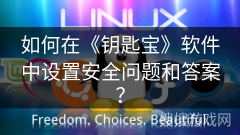 如何在《钥匙宝》软件中设置安全问题和答案? 如何在《钥匙宝》软件中设置安全问题和答案?
