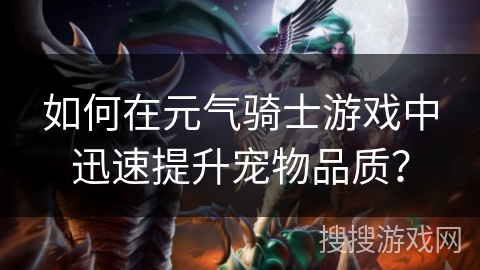 如何在元气骑士游戏中迅速提升宠物品质? 如何在元气骑士游戏中迅速提升宠物品质?